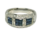14kt White Gold Sapphire & Diamond Ring