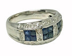 14kt White Gold Sapphire & Diamond Ring
