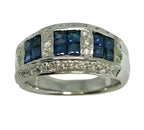 14kt White Gold Sapphire & Diamond Ring