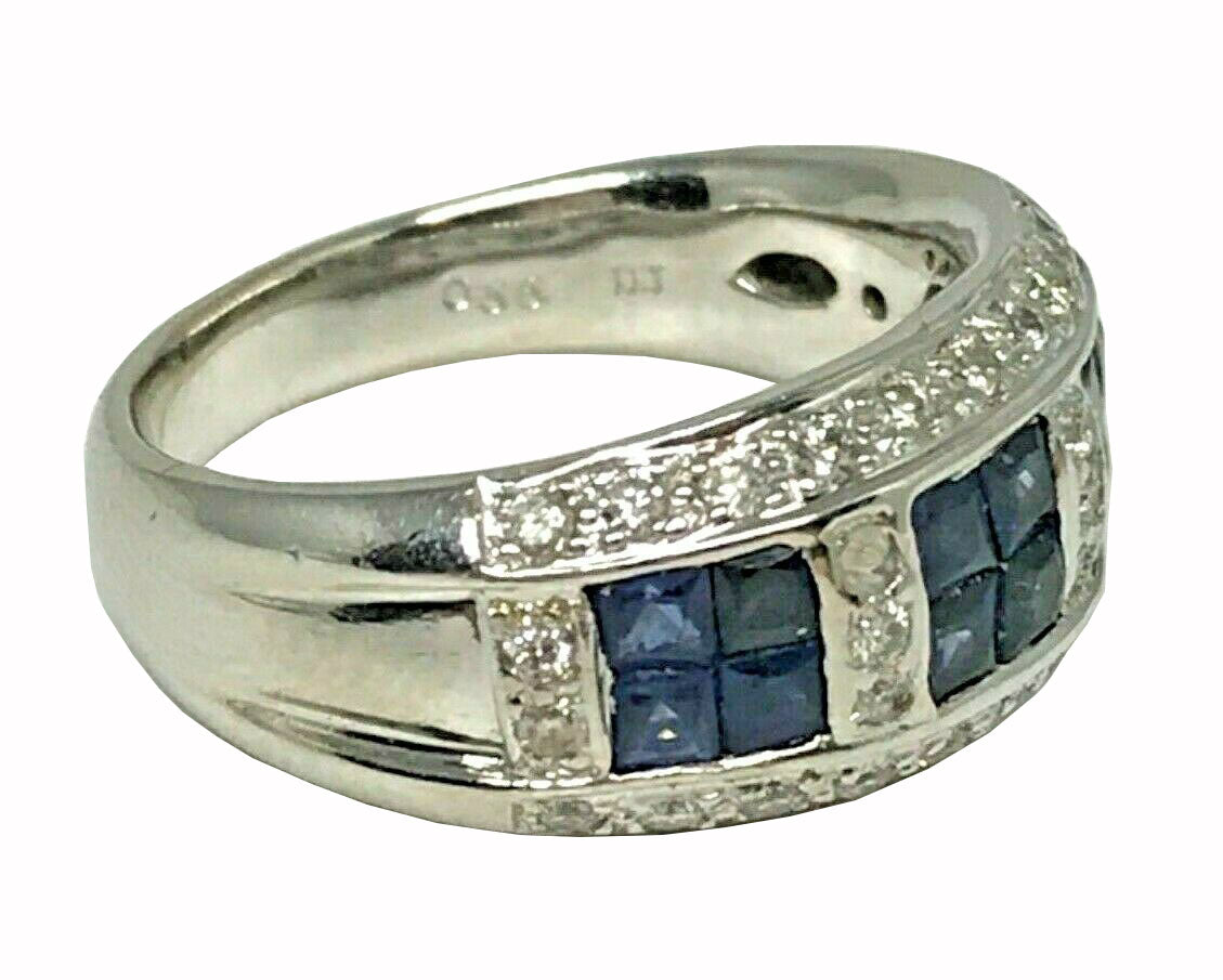 14kt White Gold Sapphire & Diamond Ring