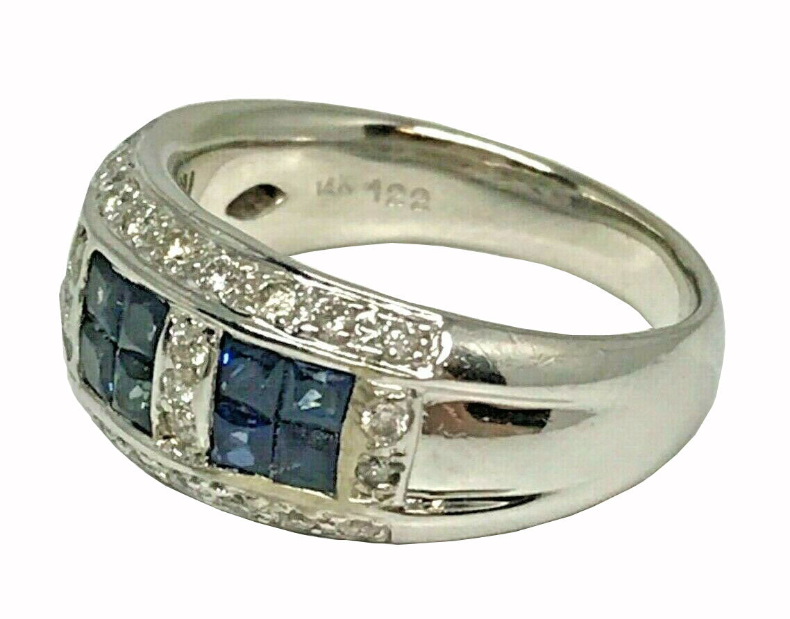 14kt White Gold Sapphire & Diamond Ring