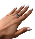 14kt White Gold Sapphire & Diamond Ring