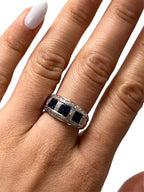 14kt White Gold Sapphire & Diamond Ring