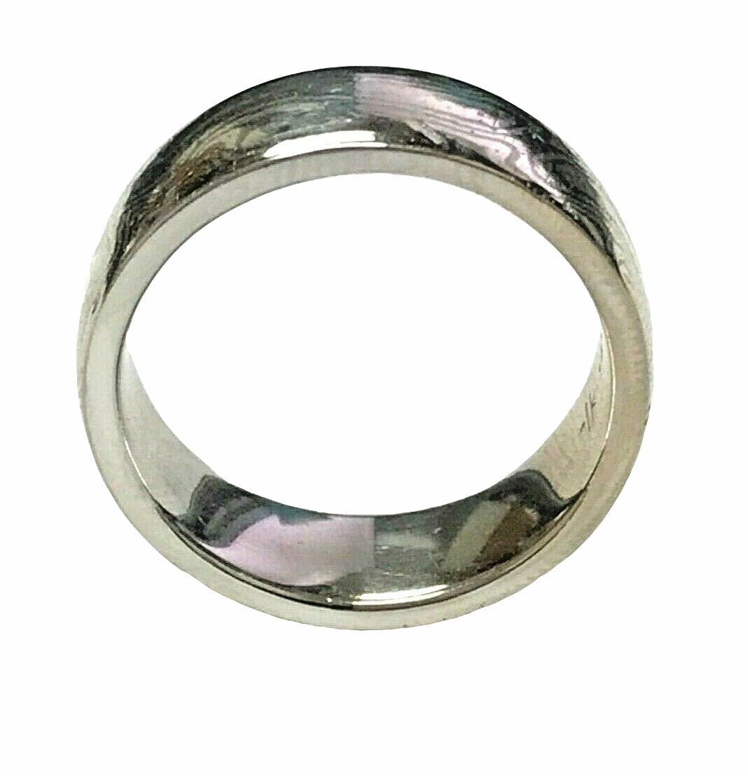 Sterling & 14kt Gold Men's Wedding Band w/ Laser Carved Wood Grain Pattern sz9.5