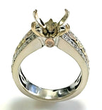 18kt White and Rose Gold & 0.60ctw Diamond Engagement Ring Setting