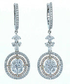 18kt White & Rose Gold 2.00ctw Diamond Earrings