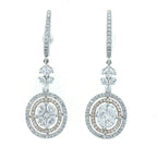 18kt White & Rose Gold 2.00ctw Diamond Earrings