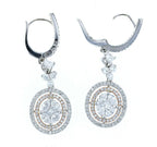 18kt White & Rose Gold 2.00ctw Diamond Earrings