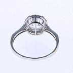 14k White Gold Halo CZ Center Engagement Ring 2.25ctw