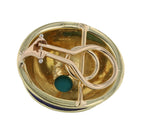 CELLINO 18KT Green and Blue Enamel Vintage Earrings