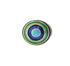 CELLINO 18KT Green and Blue Enamel Vintage Ring