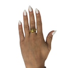 18kt Yellow Gold Custom Made Enamel Horse Head Ring With Diamond Eyes