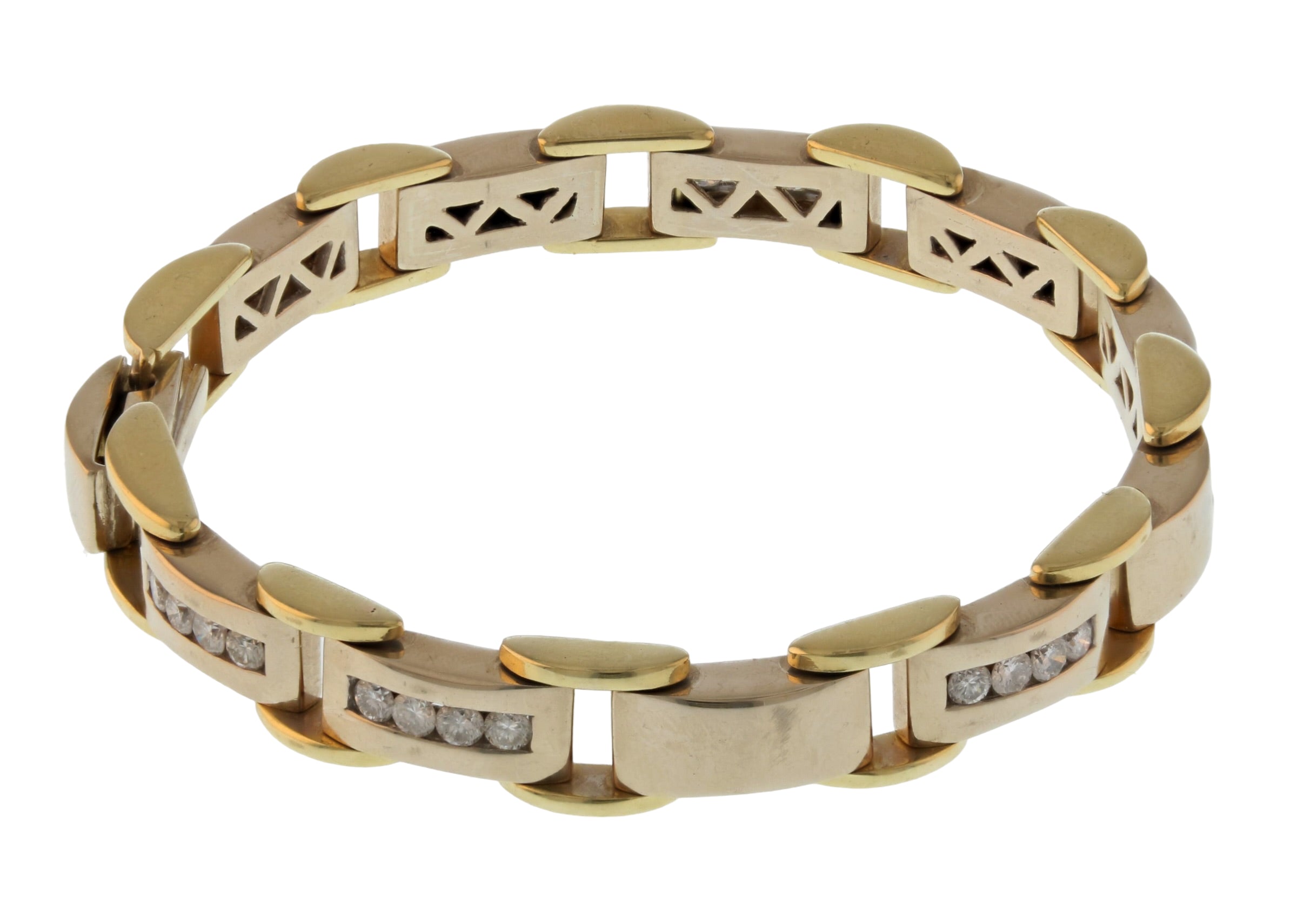 18KT Yellow/White Gold 1.40ctw Diamond Bracelet