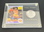 Rare Magic Johnson MVP Basketball Card & Silver Commemorative Coin