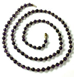 14kt Yellow Gold and Amethyst Beaded Necklace 4.4mm