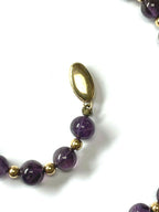14kt Yellow Gold and Amethyst Beaded Necklace 4.4mm