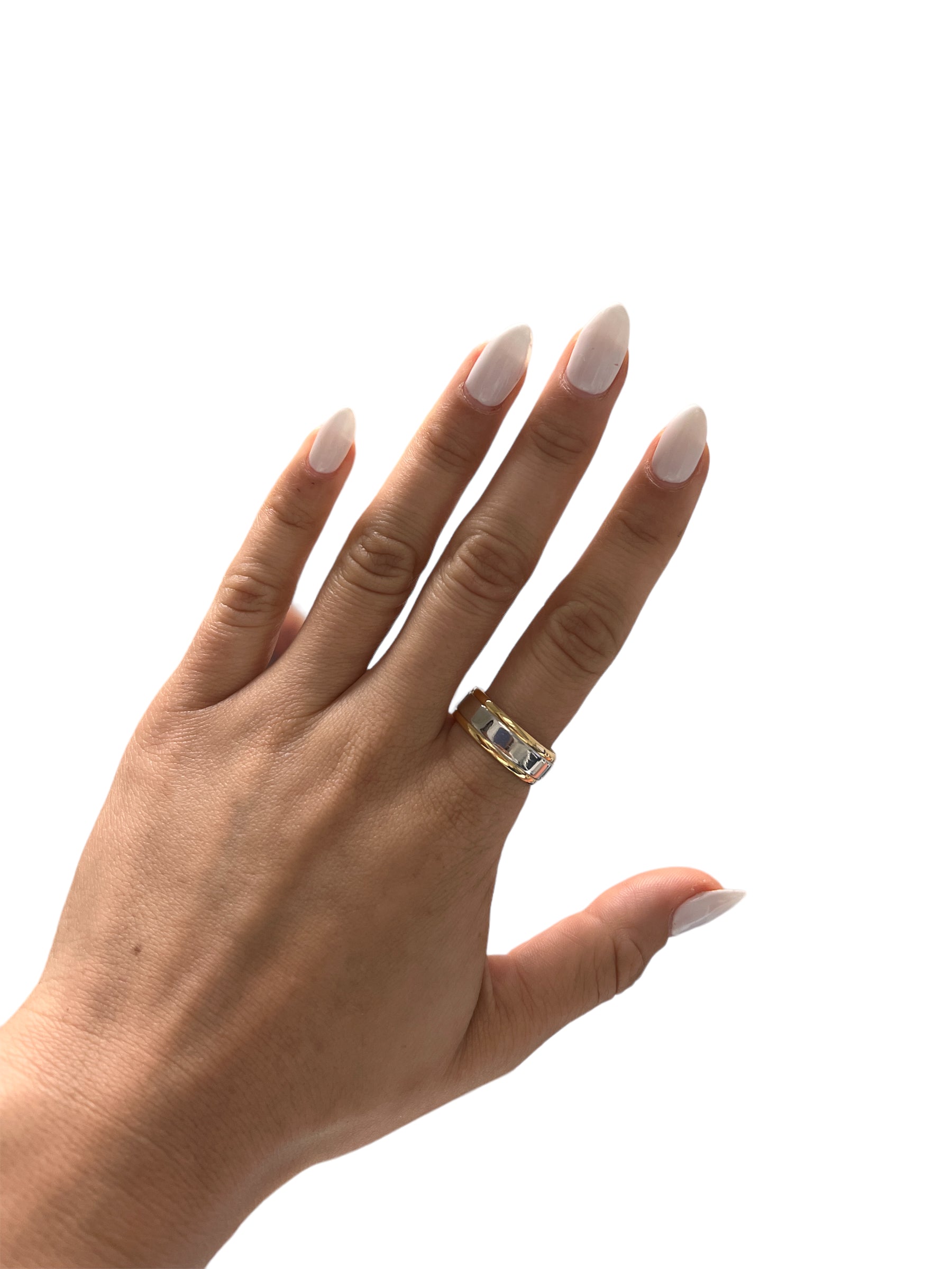 Platinum and 18kt Yellow Gold Men's Wedding Band