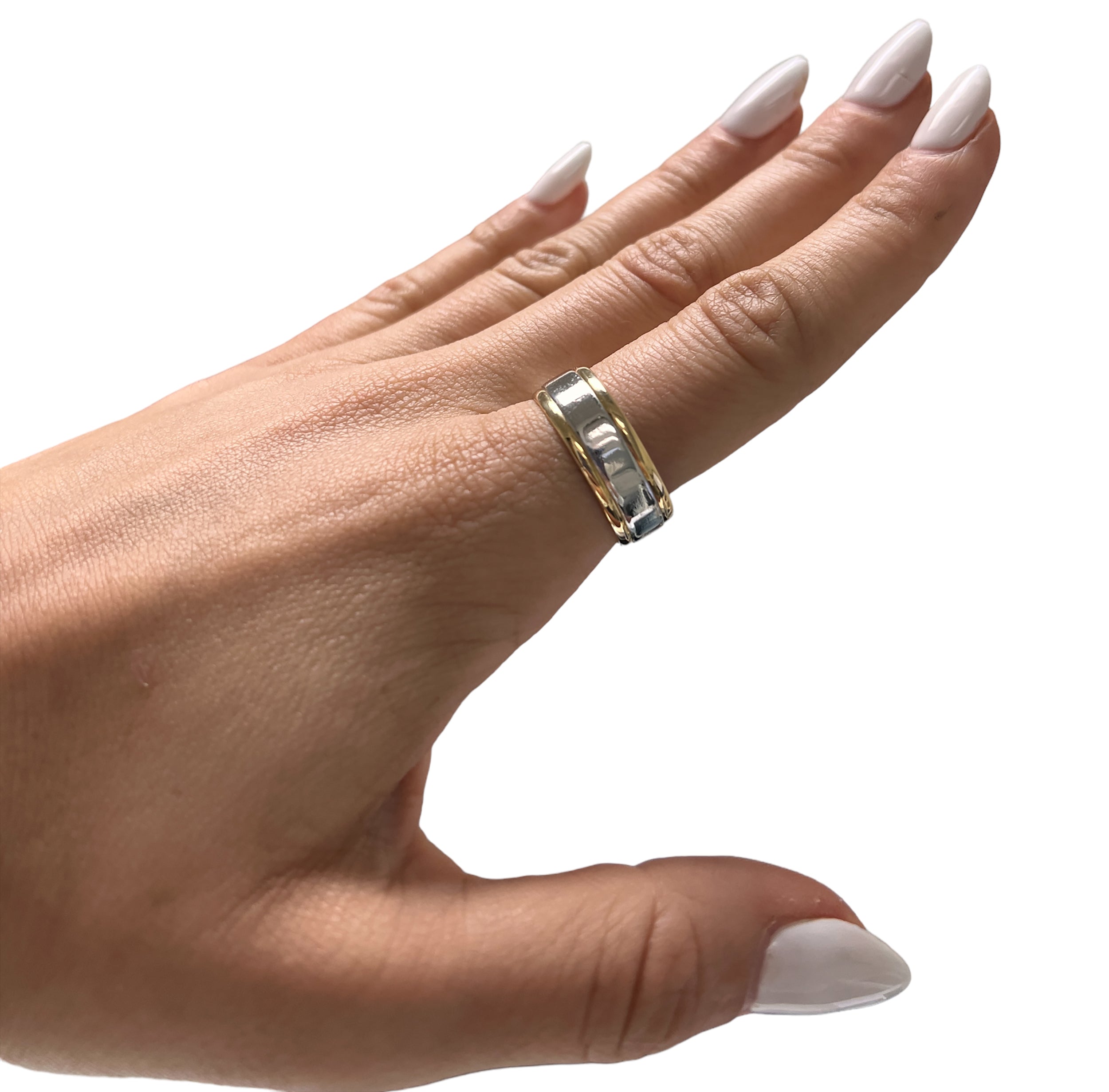 Platinum and 18kt Yellow Gold Men's Wedding Band