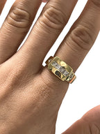 18kt Yellow Gold Men's 0.70ctw Diamond Ring Sz 8.5