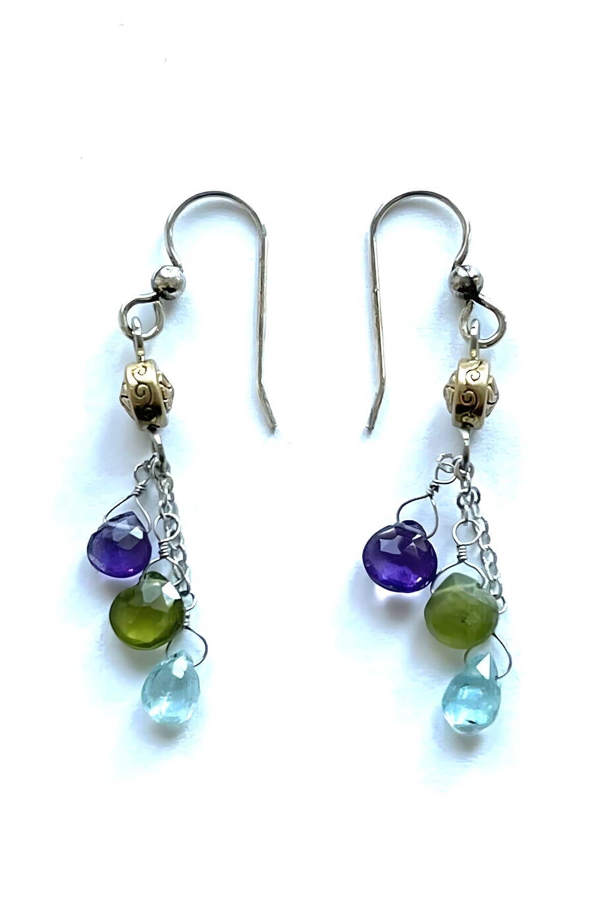 Brighton Eye Candy Multi Color Bead Triple Strand Necklace and Earring Set