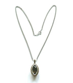 Sterling Silver Marquise Cut Brown Cubic Zirconia Pendant Necklace 18