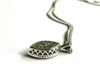 Sterling Silver Marquise Cut Brown Cubic Zirconia Pendant Necklace 18