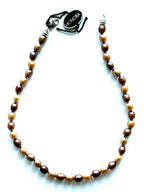 Honora 925 Chocolate Mocha and Champagne Freshwater Pearl Graduated Necklace 18