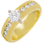 18KT Yellow Gold 1.00ctw Diamond Engagement Ring Size 6.5