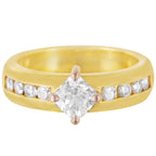 18KT Yellow Gold 1.00ctw Diamond Engagement Ring Size 6.5