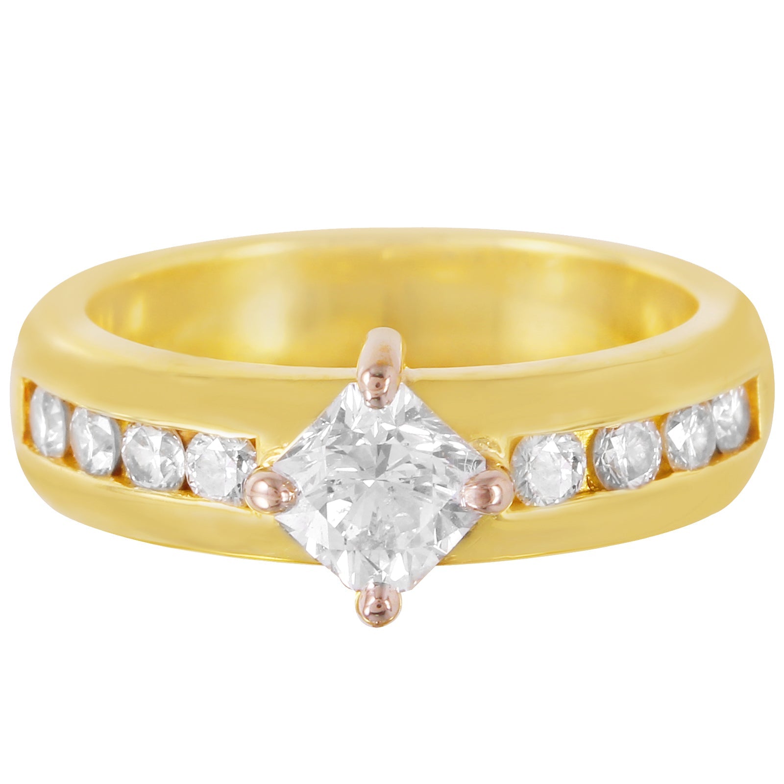 18KT Yellow Gold 1.00ctw Diamond Engagement Ring Size 6.5
