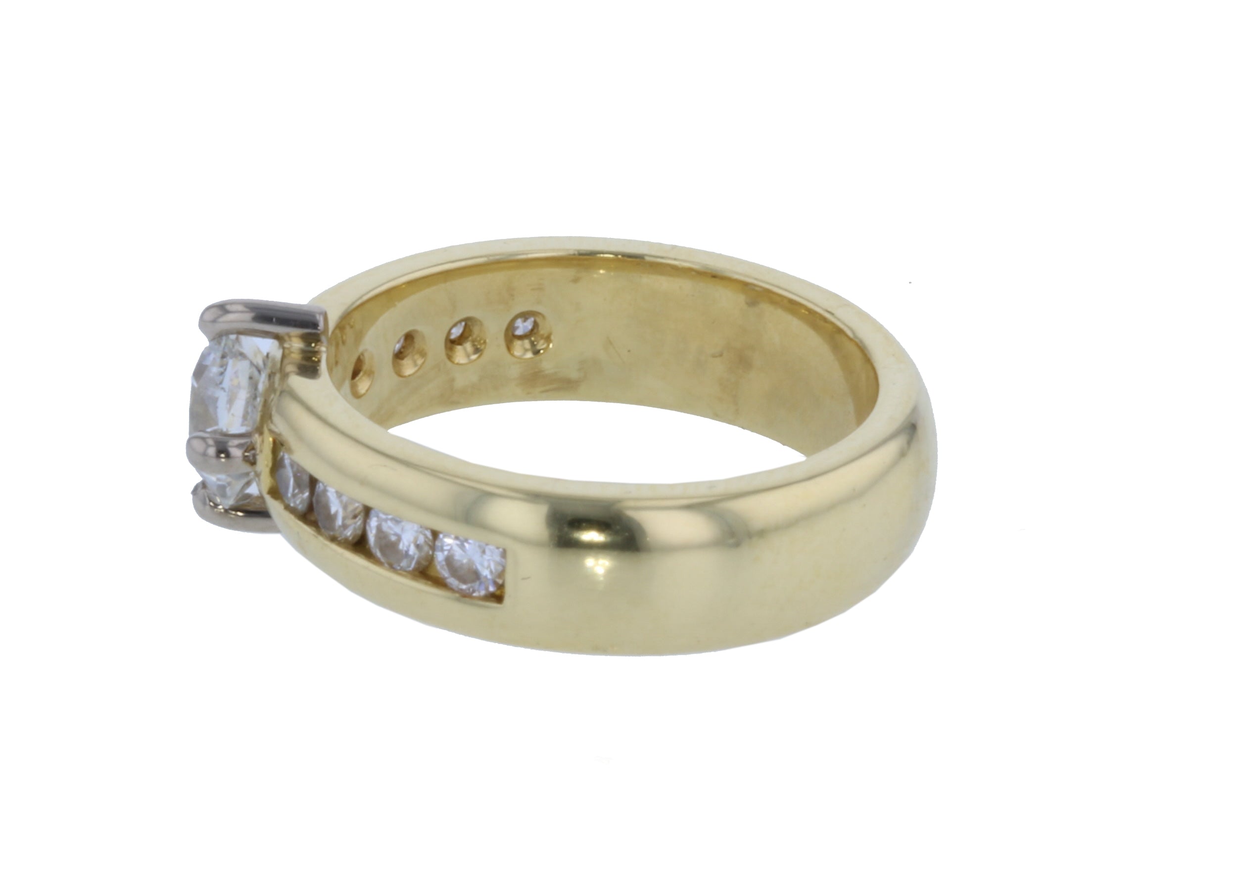 18KT Yellow Gold 1.00ctw Diamond Engagement Ring Size 6.5