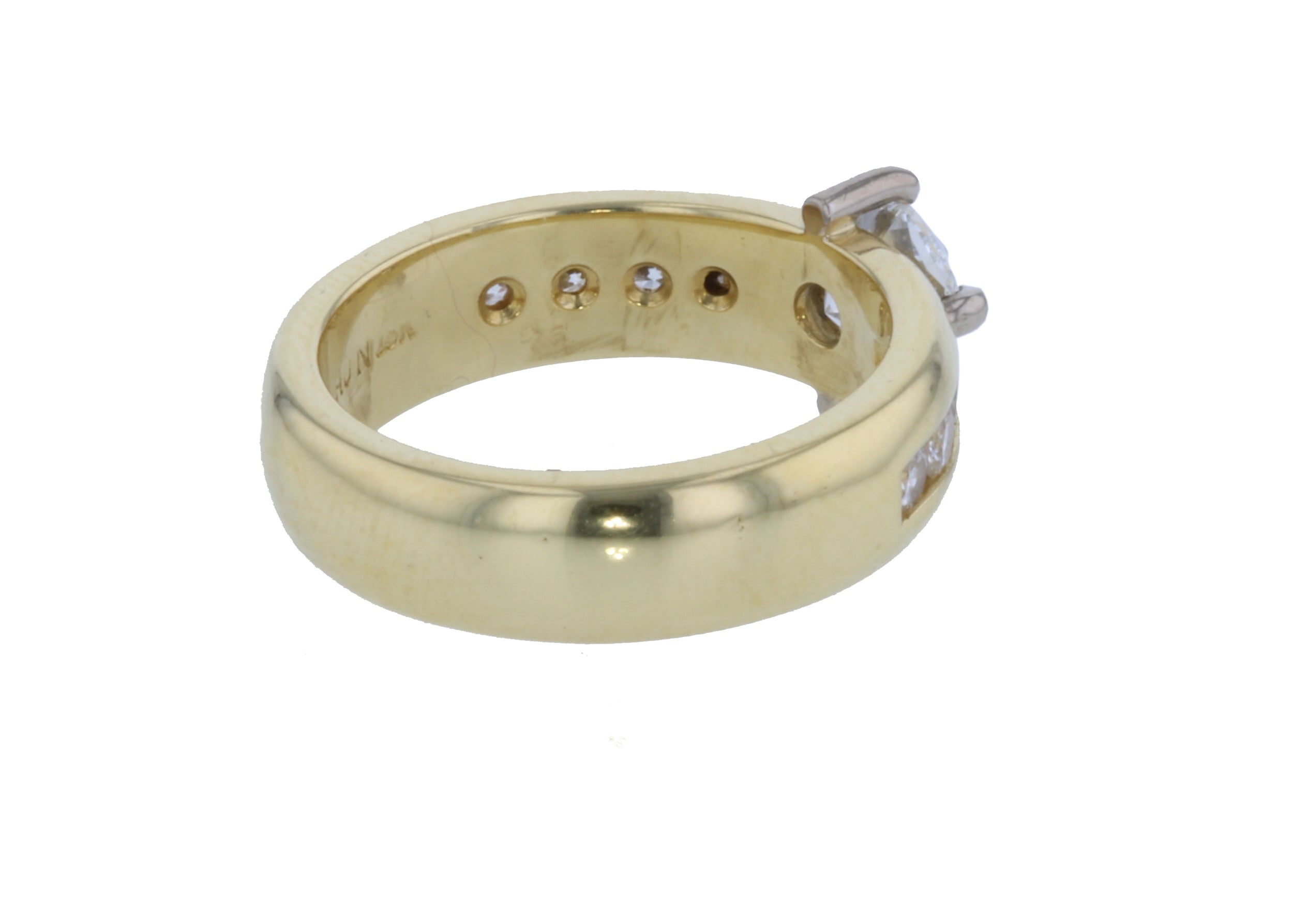 18KT Yellow Gold 1.00ctw Diamond Engagement Ring Size 6.5