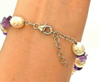 Vintage Freshwater Pearl with Purple Stones Bracelet