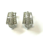 18K White Gold and Diamond Drop Post Earrings