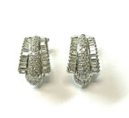 18K White Gold and Diamond Drop Post Earrings