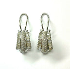 18K White Gold and Diamond Drop Post Earrings