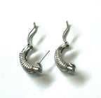 18K White Gold and Diamond Drop Post Earrings