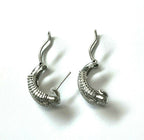 18K White Gold and Diamond Drop Post Earrings