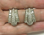 18K White Gold and Diamond Drop Post Earrings