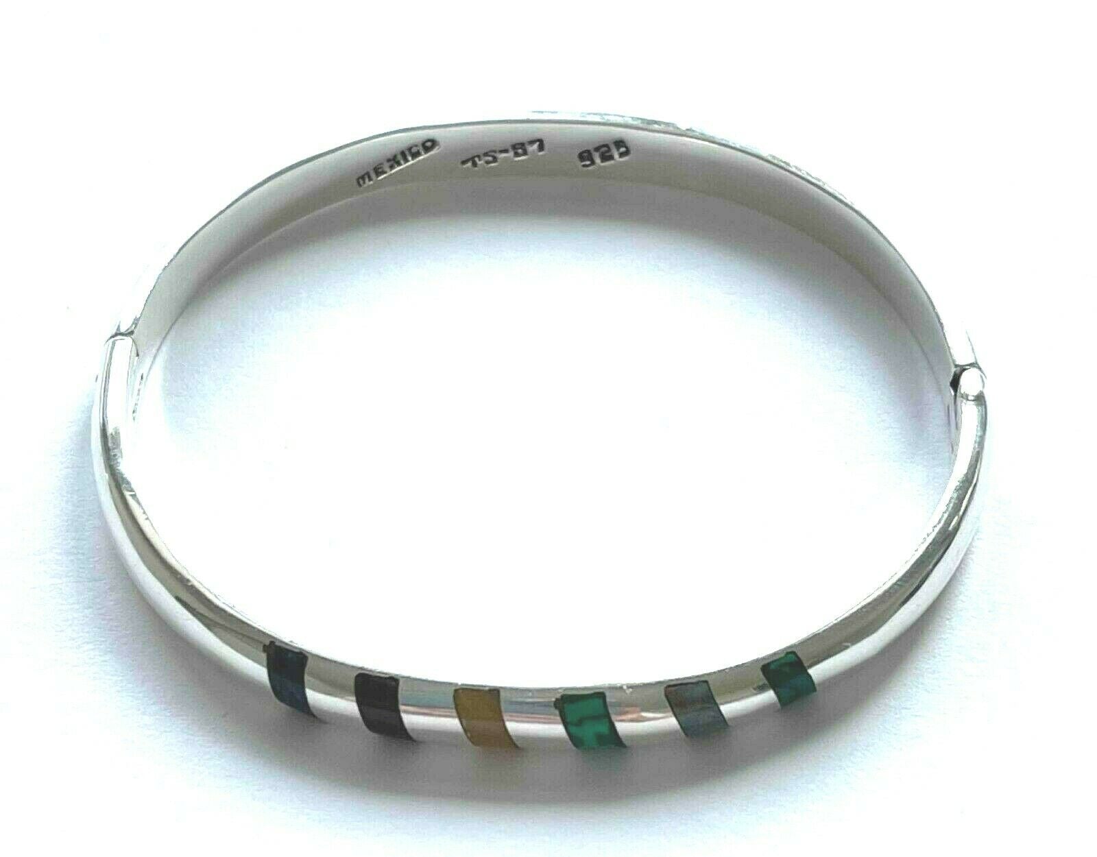 Vintage Mexico 925 Sterling Multi Color Gemstone Bracelet