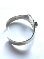 Mexico 925 Sterling TA-1177 Blue and white Stone Cuff Bracelet