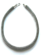 925 Sterling Viking Knit Weave Choker Necklace 17