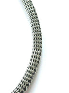 925 Sterling Viking Knit Weave Choker Necklace 17