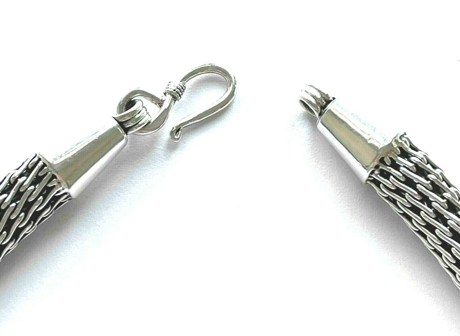 925 Sterling Viking Knit Weave Choker Necklace 17