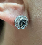 18kt White Gold 0.50ctw Diamond Flower Cluster Post Earrings