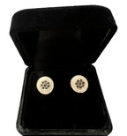 18kt White Gold 0.50ctw Diamond Flower Cluster Post Earrings