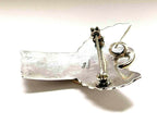 Vintage Mexico 925 Sterling Winged Angel Holding Brass Heart Brooch or Pendant