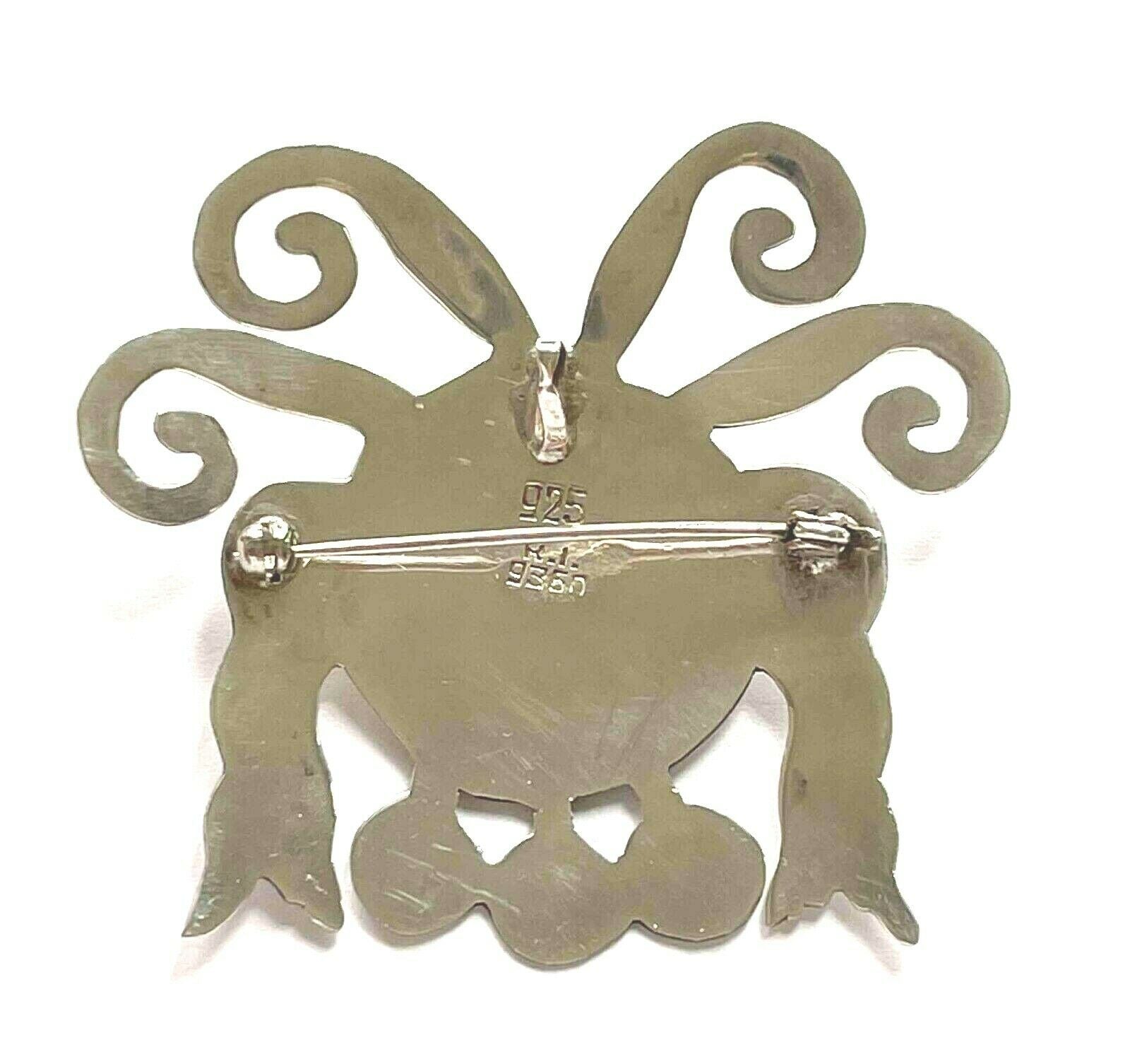 Vintage Mayan Warrior 925 Sterling and Turquoise Brooch/Pin or Pendant