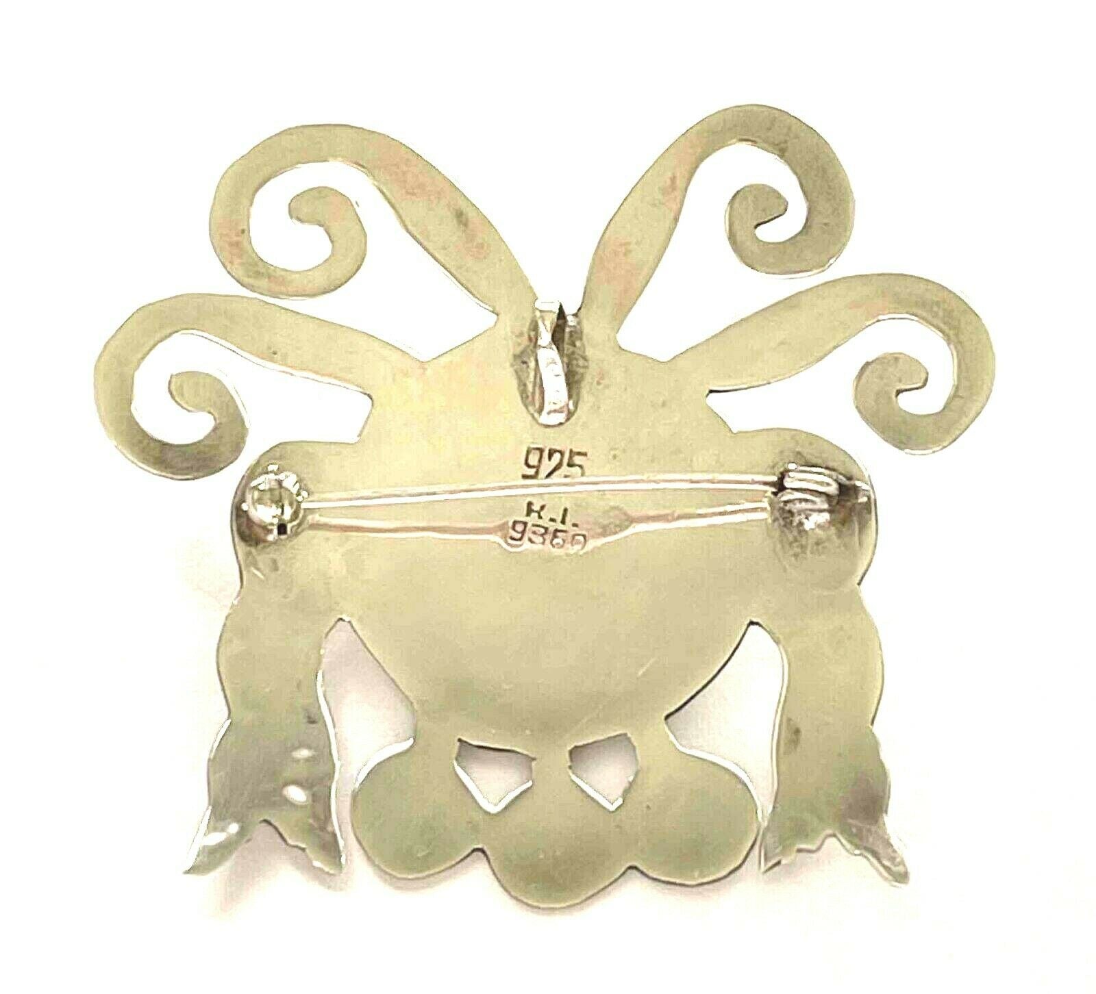 Vintage Mayan Warrior 925 Sterling and Turquoise Brooch/Pin or Pendant