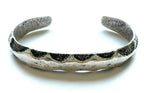 Vintage Sterling Silver Modernist Cuff Bracelet Signed R E D S T O N E